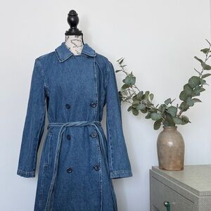 NWT Gap Denim Trench Coat - Size L